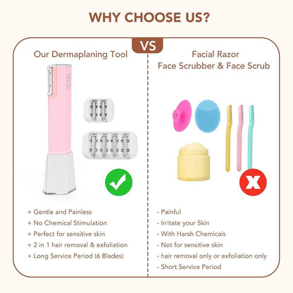 DermaGlow- Ultrasonic LED Facial Dermaplaner